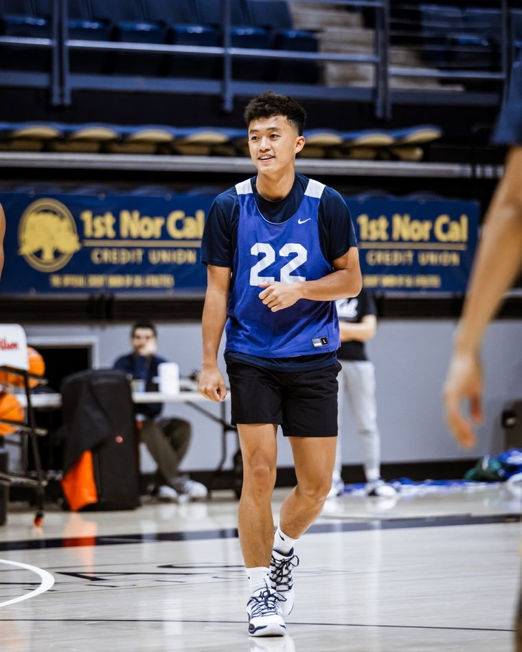 Bobby on the court at Haas Pavilion